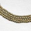 Natural Pyrite Beads Strands X-G-J002-19-2