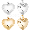 6Pcs 2 Colors Eco-Friendly Brass Pendants KK-BBC0024-64-1