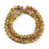 Handmade Gold Sand Lampwork Beads Strands LAMP-R141-10mm-23-2