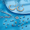 80Pcs 2 Colors 304 Stainless Steel Beads STAS-PH0006-76-2