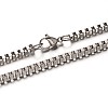 Tarnish Resistant 304 Stainless Steel Venice Chain Box Chain Necklaces NJEW-E049-03P-1