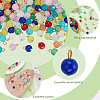 120Pcs 12 Colors Baking Paint Imitation Jade Glass Charms PALLOY-HY00035-5