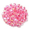 UV Plating Rainbow Iridescent Acrylic Beads OACR-F004-05D-3