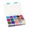 375G 15 Colors Baking Paint K9 Glass Seed Beads SEED-JP0004-03-4mm-1