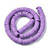 Flat Round Handmade Polymer Clay Beads CLAY-R067-10mm-01-2