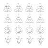 16Pcs 4 Styles 316 Surgical Stainless Steel Charms STAS-UN0058-25-1