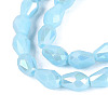 Opaque Solid Color Electroplate Glass Beads Strands EGLA-N013-P4mm-B12-3