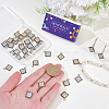 40Pcs 2 Colors Alloy Rhinestone Pendants FIND-SC0020-26-3