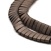 Electroplated Frosted Non-magnetic Synthetic Hematite Beads Strands G-G089-A01-08-3