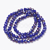 Electroplate Opaque Glass Beads Strands EGLA-A034-P4mm-F14-2