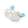 Pearlized Glass Pearl Beads Pendants PALLOY-MZ01101-02-4