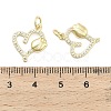 Brass Micro Pave Cubic Zirconia Pendants KK-H527-02C-G-3