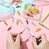 30Pcs 3 Styles Glass Pendants PALLOY-CJ00094-5