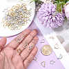 120Pcs 12 Styles 304 Stainless Steel Charms STAS-BBC0009-52-3