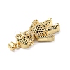 Brass Micro Pave Cubic Zirconia Pendants KK-P233-01G-4