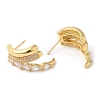 Crystal Rhinestone Claw Stud Earrings EJEW-D059-04G-01-2
