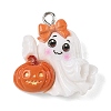 Halloween Themes Opaque Resin Pendants RESI-Z040-01P-02-1