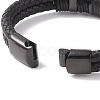 Leather Braided Cord Bracelets BJEW-E352-36B-4