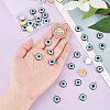 ARRICRAFT 32Pcs 2 Colors Opaque Resin Evil Eye Pendants RESI-AR0001-21-3