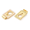 Rack Plating Brass & Acrylic Pearl Pendants KK-G488-05A-G-2