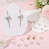 20Pcs 2 Styles 304 Stainless Steel Rhinestone Earring Hooks STAS-BBC0007-16B-3
