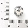 Brass Clear Cubic Zirconia European Beads FIND-M049-01AS-11-3