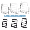 6Pcs 6 Styles 4-Tier PP Plastic Slant Back Earring Organizer Display Stands EDIS-DR0001-03-2