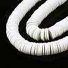 Flat Round Handmade Polymer Clay Beads CLAY-R067-12mm-17-4