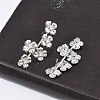 Brass Micro Pave Cubic Zirconia Stud Earrings for Women EJEW-A167-24P-3