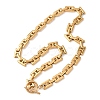 8MM 304 Stainless Steel H Link Chain Necklaces with OT Clasps SA-CBA2D4F-01G-2