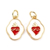 Brass Enamel Pendants X-KK-P204-17G-2