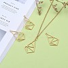 Smooth Surface Alloy Open Back Bezel Pendants X-PALLOY-S117-153-5