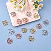5Pcs Brass Micro Pave Clear Cubic Zirconia Pendants ZIRC-SZ0003-33A-3