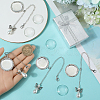 Angel & Flat Round Brass Rhinestone Doctoral Cap Graduation Hanging Pendants HJEW-SP00003-3