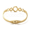 304 Stainless Steel Micro Pave Clear Cubic Zirconia Hollow Oval Hinged Bangles for Women LS-BJEW-E099-02G-3