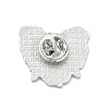Dog Enamel Pin with Brass Butterfly Clutches JEWB-A006-03B-2