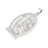 Religion Brass Micro Pave Clear Cubic Zirconia Pendants KK-H268-04B-P-2