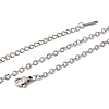 12Pcs 2.8MM 304 Stainless Steel Textured Cable Chain Necklaces for Men Women NJEW-H093-18P-03-5