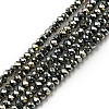 Electroplate Glass Beads Strands EGLA-F149-FP-12-1