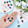 24Pcs 12 Colors Alloy Faceted Glass Connector Charms FIND-FI0001-08A-3