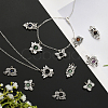 64Pcs 4 Styles Natural Mixed Stone Pendants FIND-CA0006-48-4