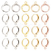 ARRICRAFT 20Pcs 5 Colors Brass Huggie Hoop Earring Findings KK-AR0002-81-1