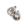 304 Stainless Steel Magnetic Clasps Hand Polished STAS-C127-14P-2