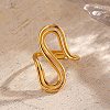 304 Stainless Steel Open Cuff Rings for Women RJEW-K303-06G-1