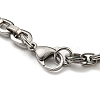 Two Tone 201 Stainless Steel Oval Link Chain Bracelet BJEW-B078-33BP-3