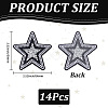 14Pcs Star Resin Rhinestone Cloth Iron On Sew On Patches DIY-CY0003-88-2