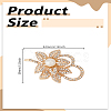 1Pc Zinc Alloy Rhinestone Brooches JEWB-LP0006-05G-2