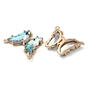 Brass Pave Faceted Glass Connector Charms FIND-Z020-03M-2