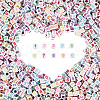 1200Pcs Opaque White Acrylic Beads MACR-PA0001-74-1