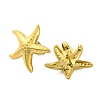 Ion Plating(IP) 304 Stainless Steel Starfish Stud Earrings EJEW-D281-30G-2